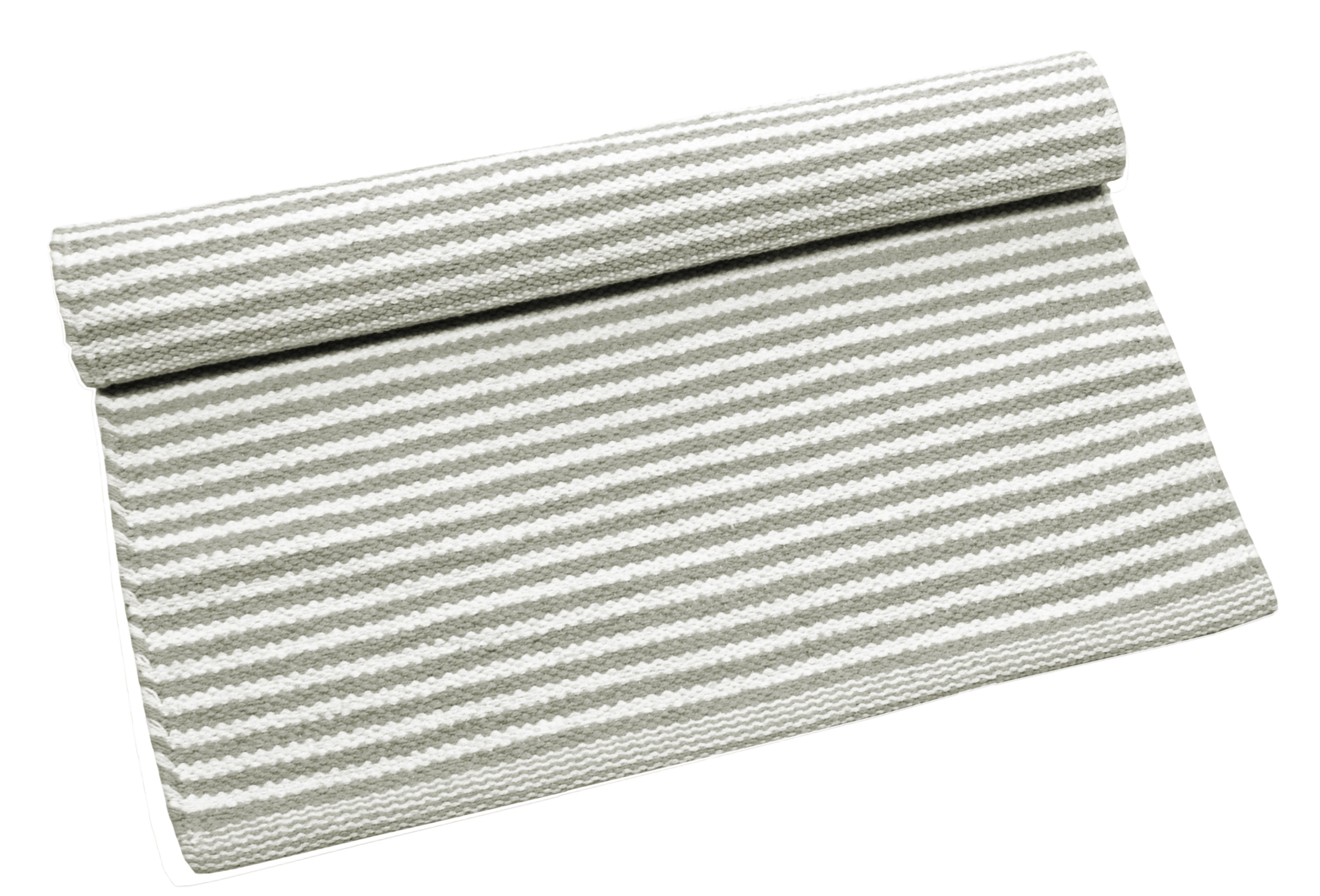 Grey & White Stripe Rug