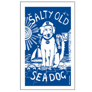 Salty Old Sea Dog Tea Towel