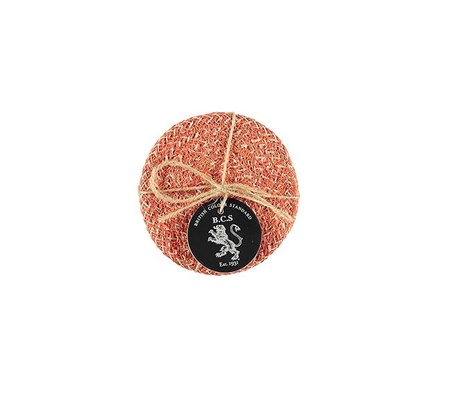 Jute Coasters in Tangerine/Natural